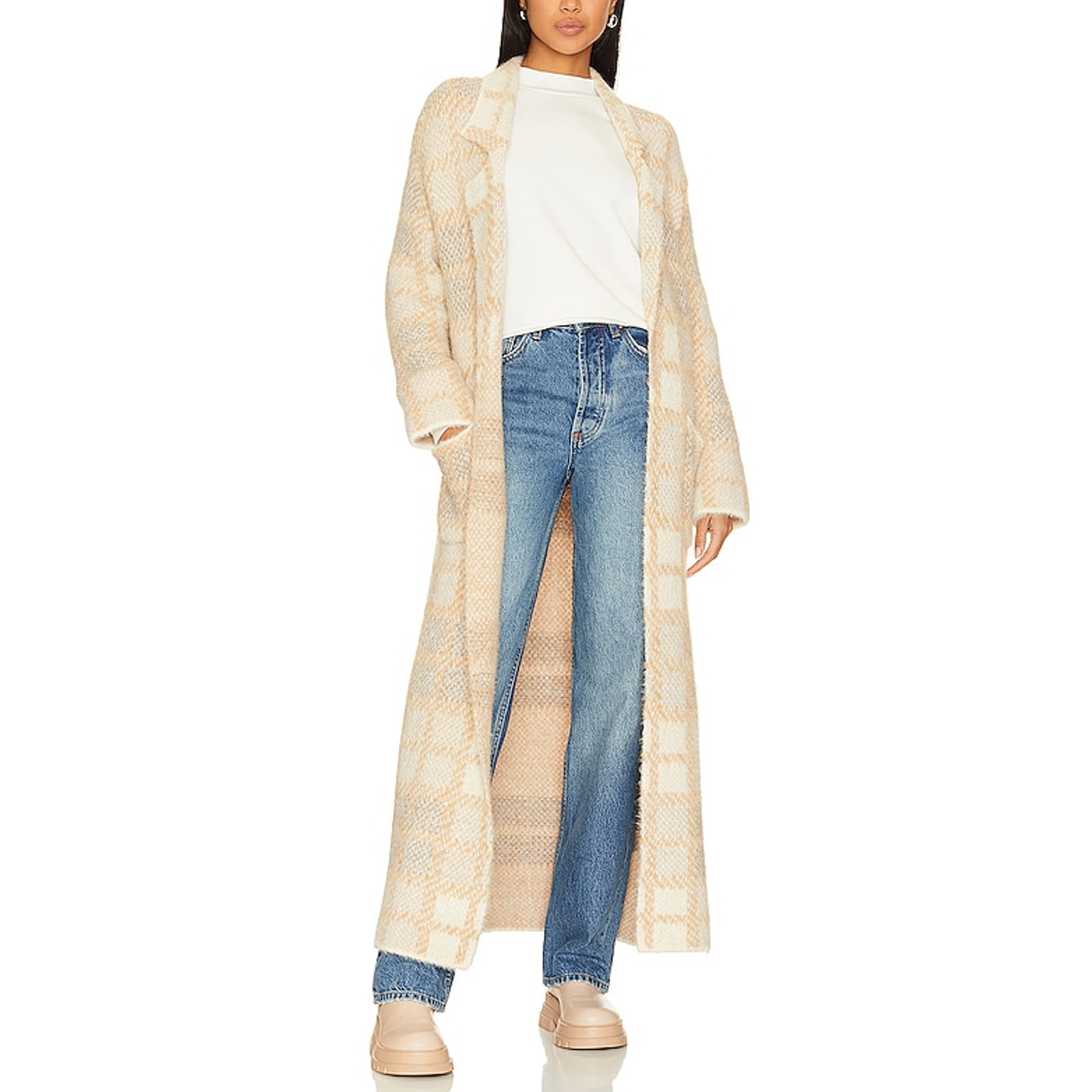 Lspace Cozy Tan Hygge Coat Size M/L